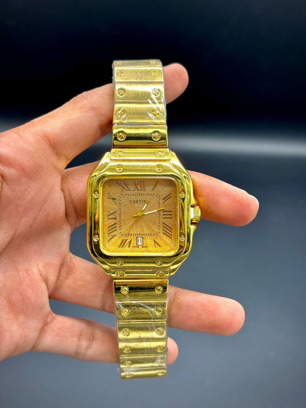 CTR Square Gold Executive | Monochrome Gold Dial | Bold Statement | Old Money Flex