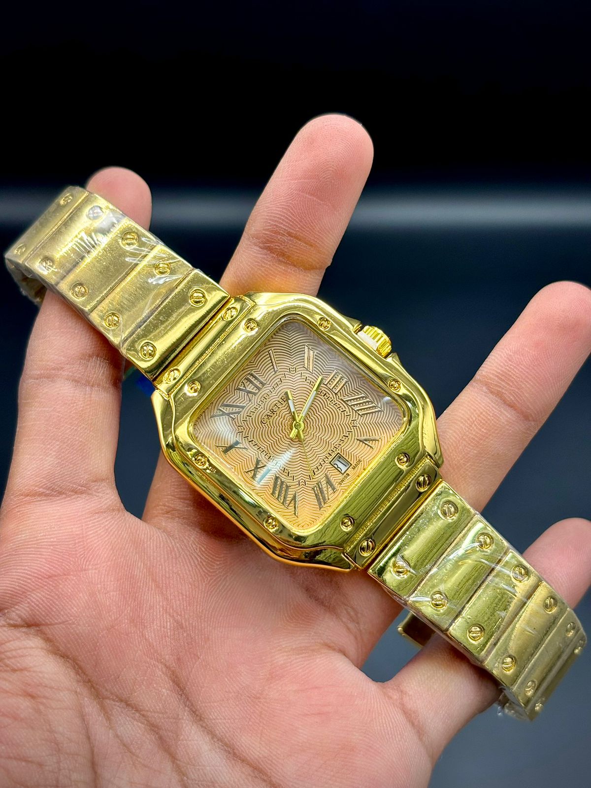 CTR Square Gold Executive | Monochrome Gold Dial | Bold Statement | Old Money Flex