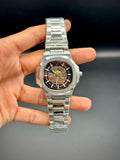 PTK Octagon Sport Dark Skeleton | Silver Case Black Movement | Technical Night Flex