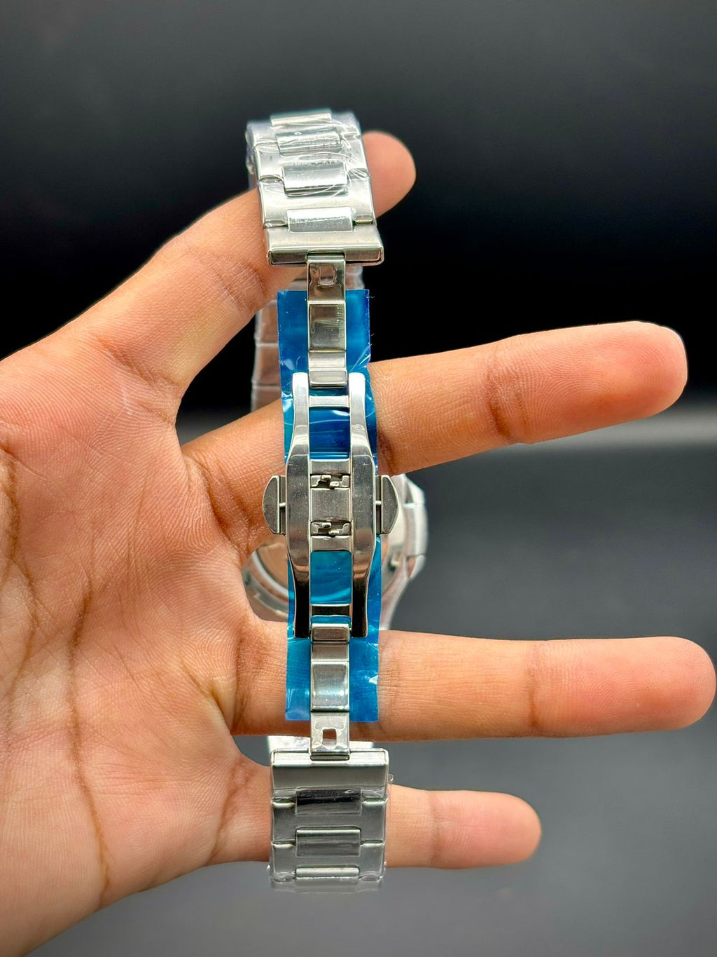 PTK All-Silver Luxury Sport Watch | Octagonal Bezel | Skeleton Dial | Integrated Bracelet