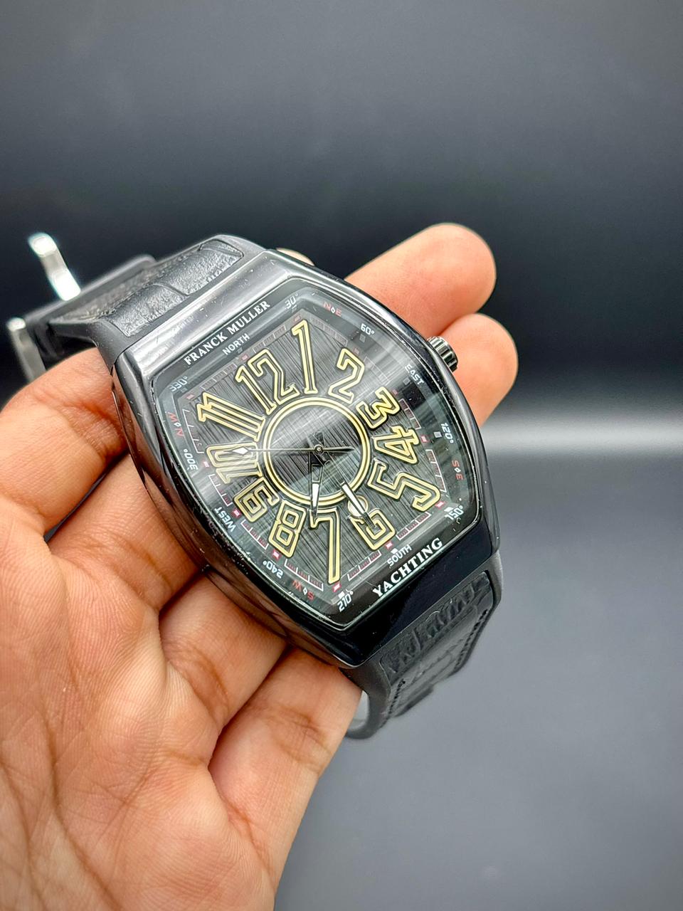 FKM Blackout Tonneau Sport | Gold Numerals | Compass Dial | Bold Design