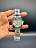 RLX Silver Luxury Sport Watch | Polished Round Case | White Dial | Steel Bracelet