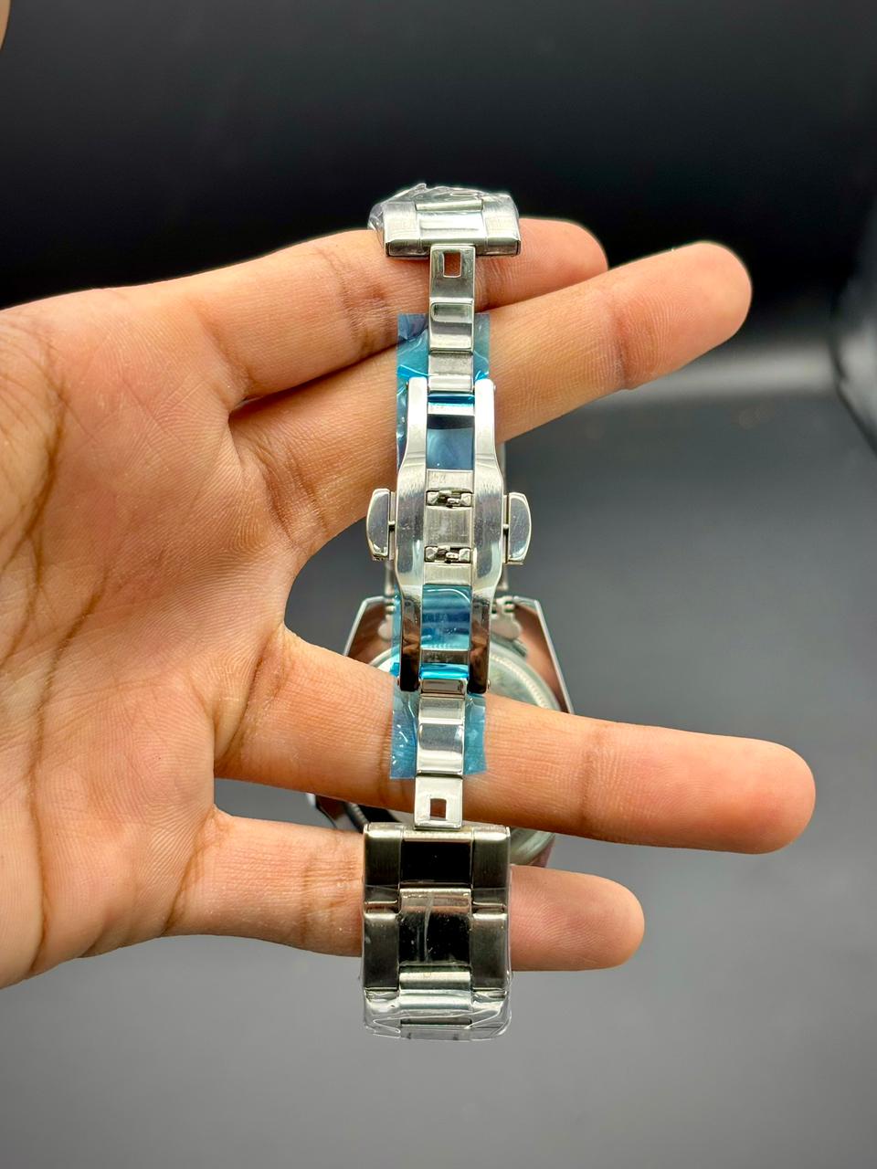 RLX All-Silver Luxury Dive Watch | Emerald Green Dial | Green Ceramic Bezel | Oyster Bracelet