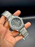 AP Premium Steel Men’s Watch – Open-Work Dial | Rose Gold Hands | Integrated Bracelet