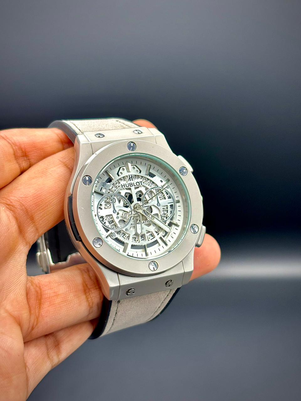 HB Arctic Silver Skeleton | Full Metal Chronograph Watch