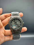 HB Phantom Diamond-Cut | Black & Silver Dual-Tone Chronograph