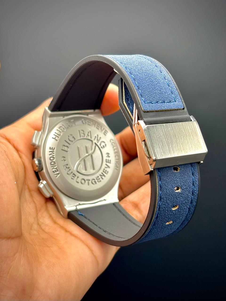 HB Blue Skeleton Chronograph | Luxury Sports Watch