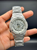 HB Arctic Silver Skeleton | Full Metal Chronograph Watch