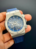 HB Blue Skeleton Chronograph | Luxury Sports Watch